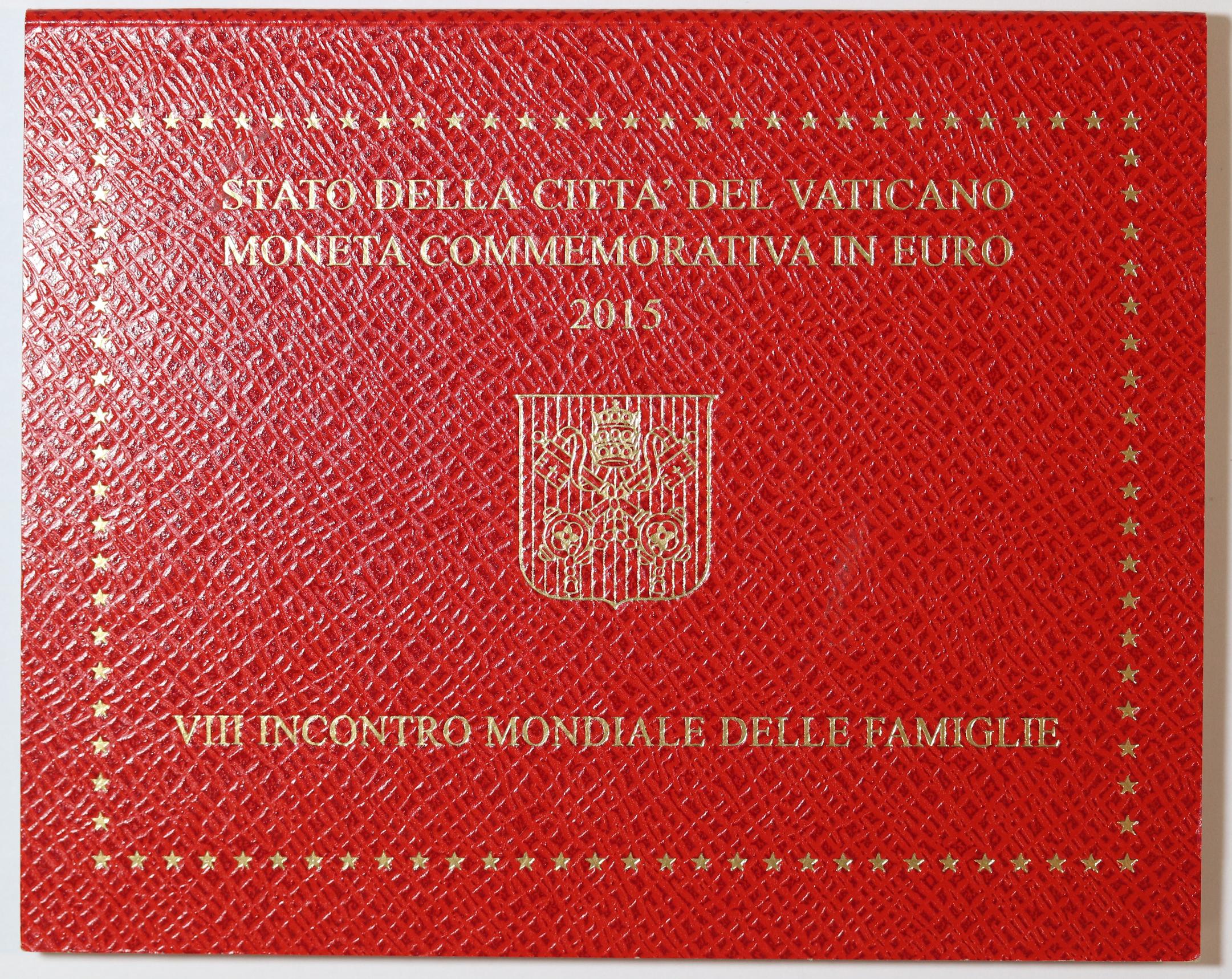 2015 Vatican 8th World Meeting of Families 2 Euro BU Coin