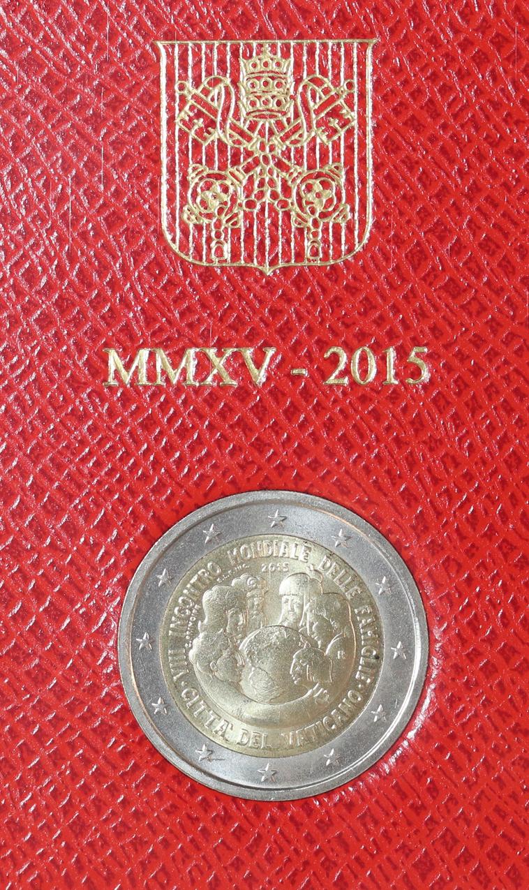 2015 Vatican 8th World Meeting of Families 2 Euro BU Coin - Image 2