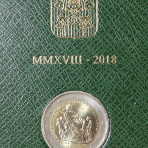 Alternative view of 2018 Vatican European Year of Cultural Heritage 2 Euro BU Coin