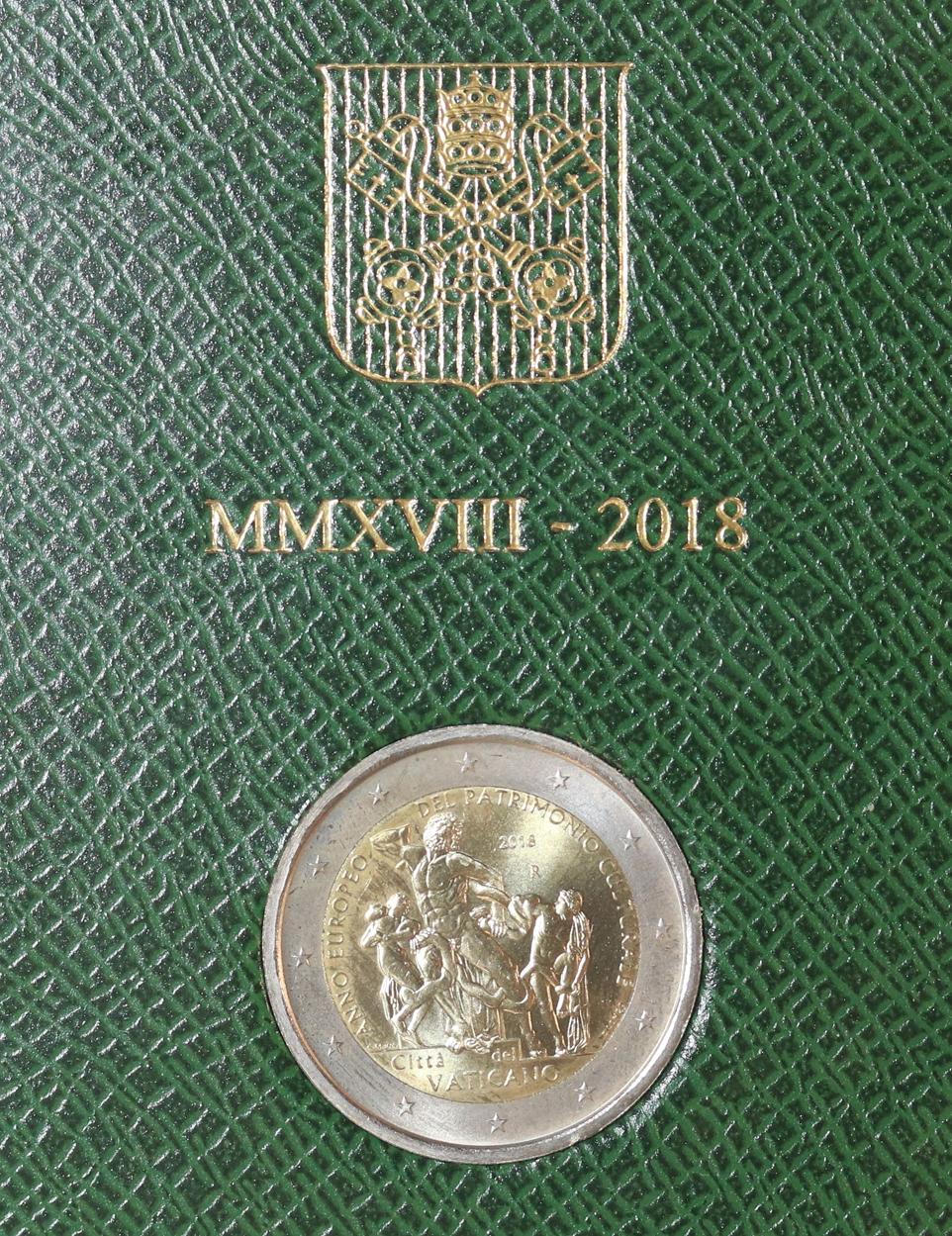 2018 Vatican European Year of Cultural Heritage 2 Euro BU Coin - Image 2