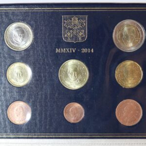 Alternative view of 2014 Vatican Set Euro BU Coin