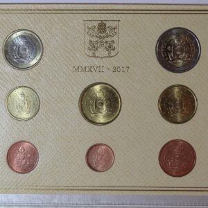 Alternative view of 2017 Vatican Set Euro BU Coin