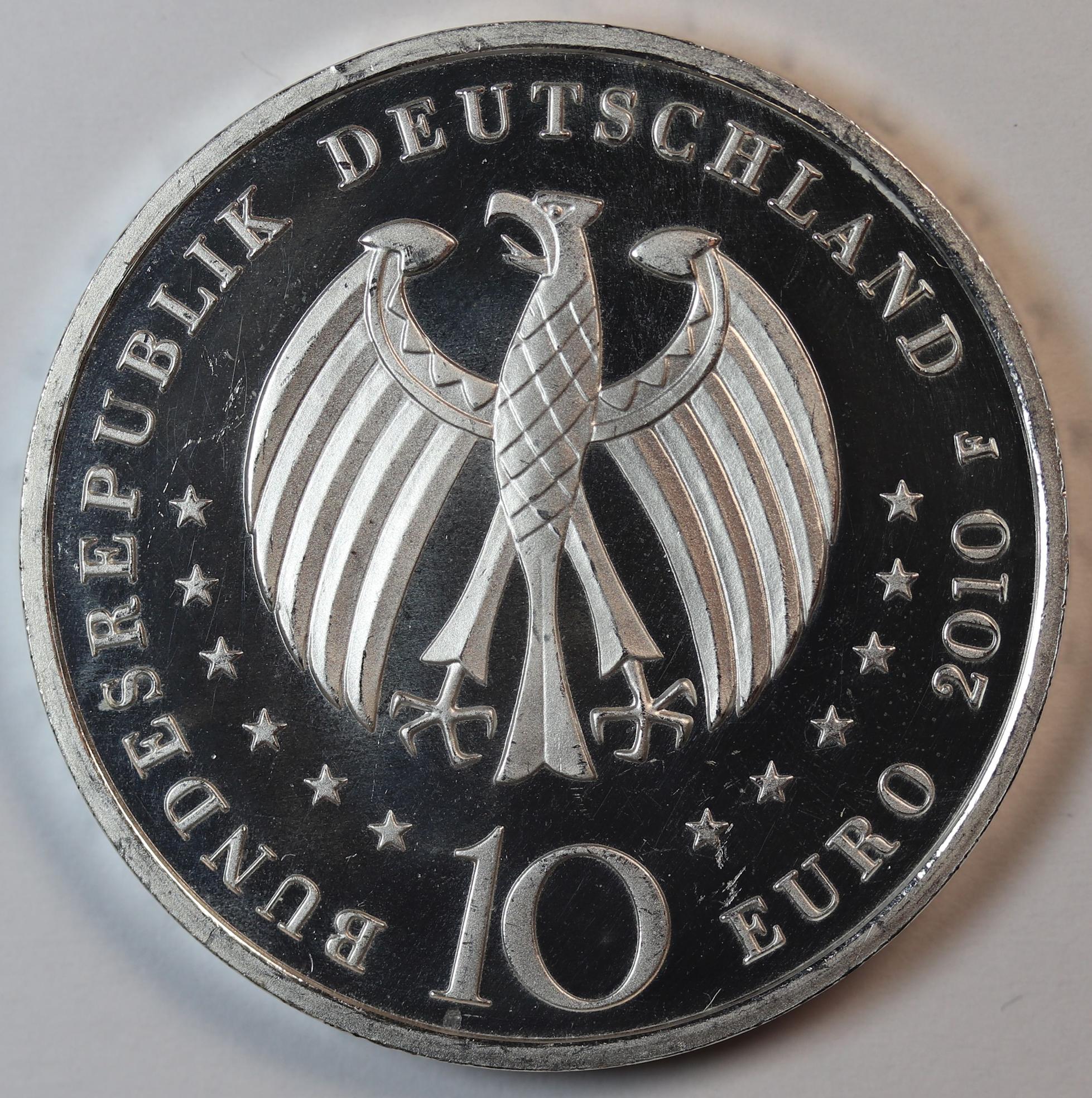 10 EURO 2010 PORCELAIN MANUFACTURING PROOF SILVER 925 GC1505 - Image 2