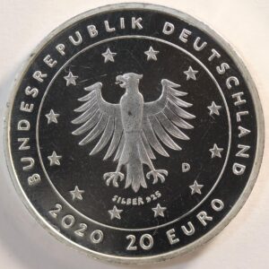 Alternative view of 20 EURO 2020 THE WOLF SILCER PROOF 925 GC1515