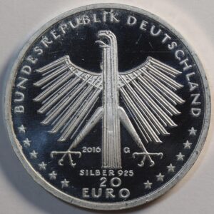 Alternative view of 20 EURO 2016 OTTO DIX SILVER PROOF 925 GC1516