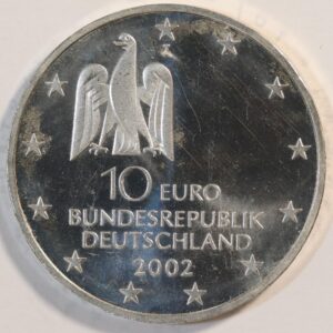 Alternative view of 10 EURO 2002 SILVER PROOF 925 GC1520